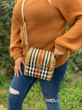 Frida Plaid Cappuccino Crossbody