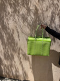 Gigi Green Apple Gingham Tote