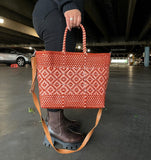 Ale Terracotta & Salmon Azulejo Tote